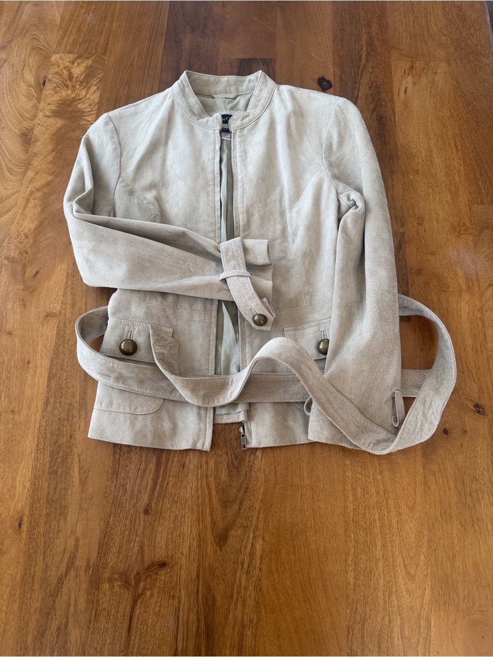 True Grit Light Beige Jacket with Black Label